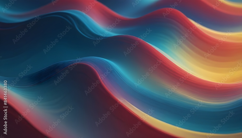 Smooth gradient background red blue yellow color abstract wave backdrop, banner poster header design Smooth gradient background red blue yellow color abstract wave backdrop, banner poster header design
