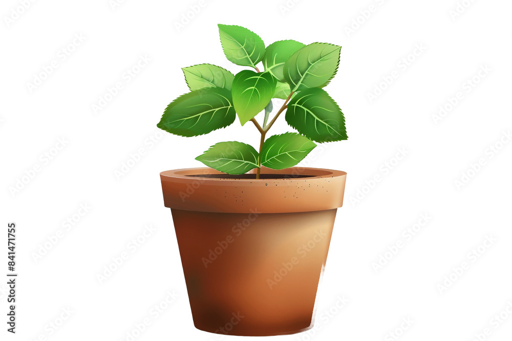 Plant in a pot isolated on transparent background Plant in a pot isolated on transparent background