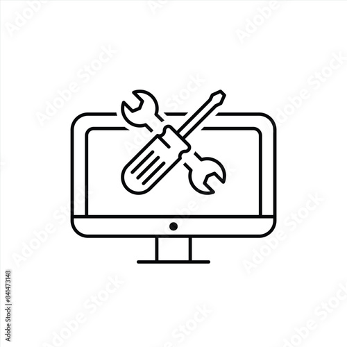 repair icon. device repair, gear, settings, tool wrench, spanner, service icon collection. vector illustration