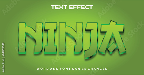 Ninja editable text effect