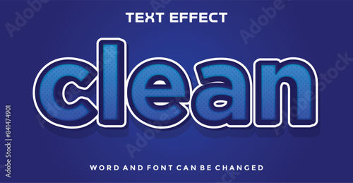 Clean editable text effect