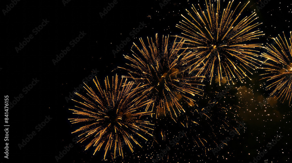 Stunning display of vivid fireworks against the night sky