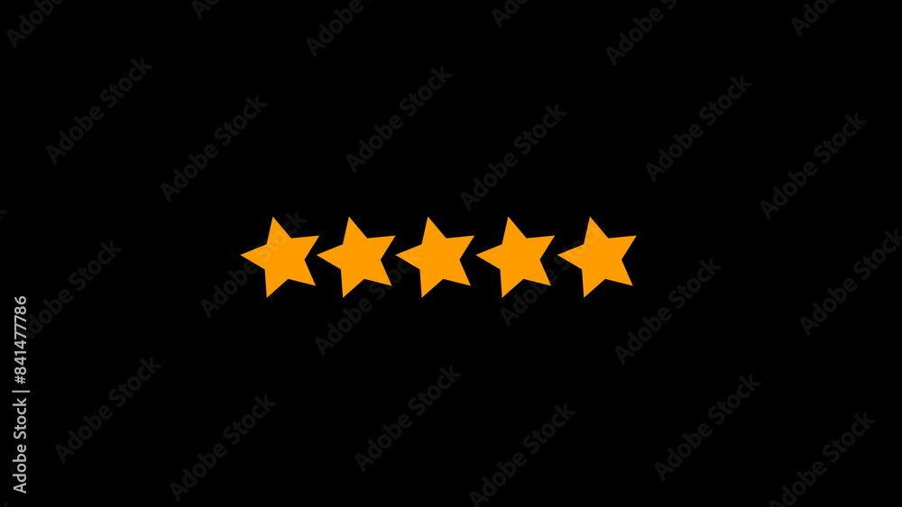5 stars. 5 stars quality rating icon. Five yellow star product quality ...