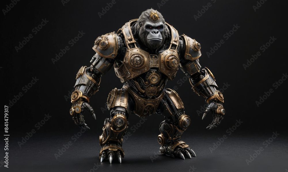 Mechanic Monkey Gorilla art. Animal Robot Steampunk style Mechanic Monkey Gorilla art. Animal Robot Steampunk style