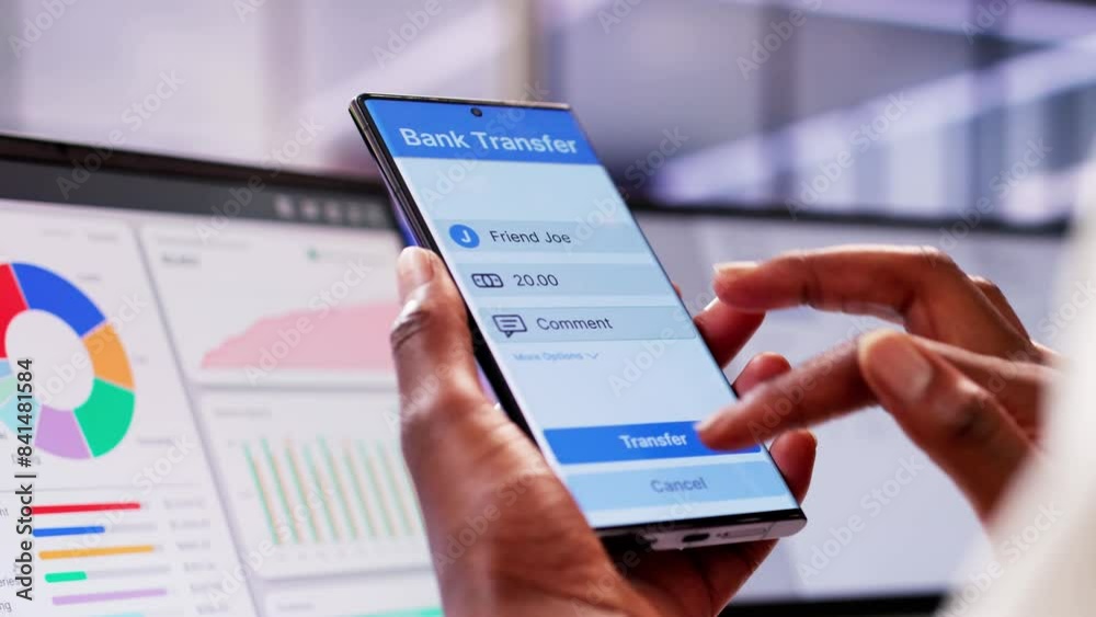 Smart Businesswoman Managing Her Budget and Paying Bills While Using an Online Banking App Smart Businesswoman Managing Her Budget and Paying Bills While Using an Online Banking App