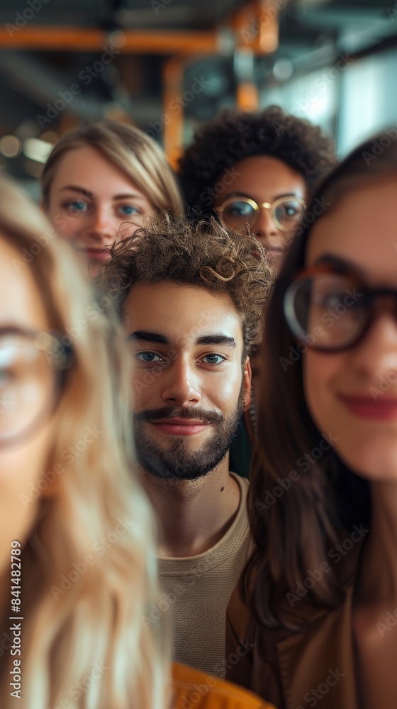 Fototapeta premium group of people showing focus