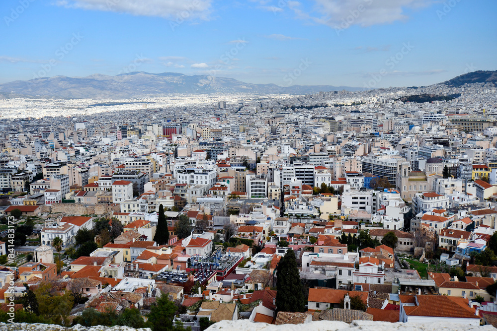 Fototapeta premium Greece, Athens, Cityscape from Acropolis