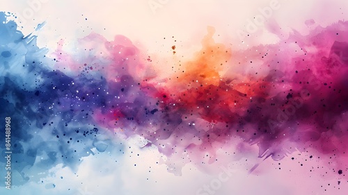 Vibrant Watercolor Splash Frame with Creative Background Concept and Copy Space
