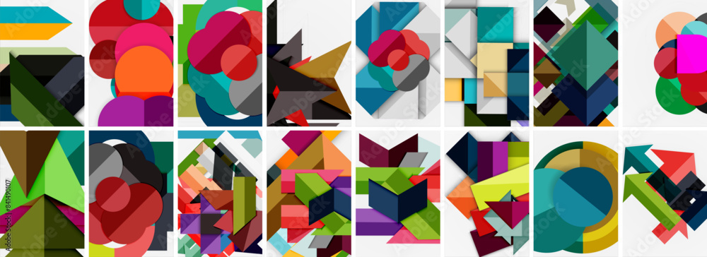 Trendy minimal colorful geometric shapes. Abstract background collection. Vector Illustration For Wallpaper, Banner, Background, Card, Book Illustration, landing page Trendy minimal colorful geometric shapes. Abstract background collection. Vector Illustration For Wallpaper, Banner, Background, Card, Book Illustration, landing page
