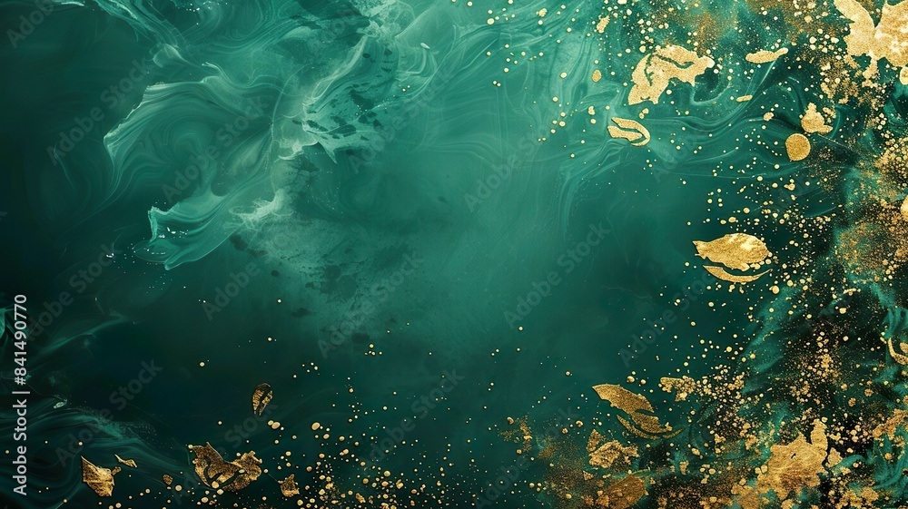 Obraz premium Illustration of design background with flower and sea 