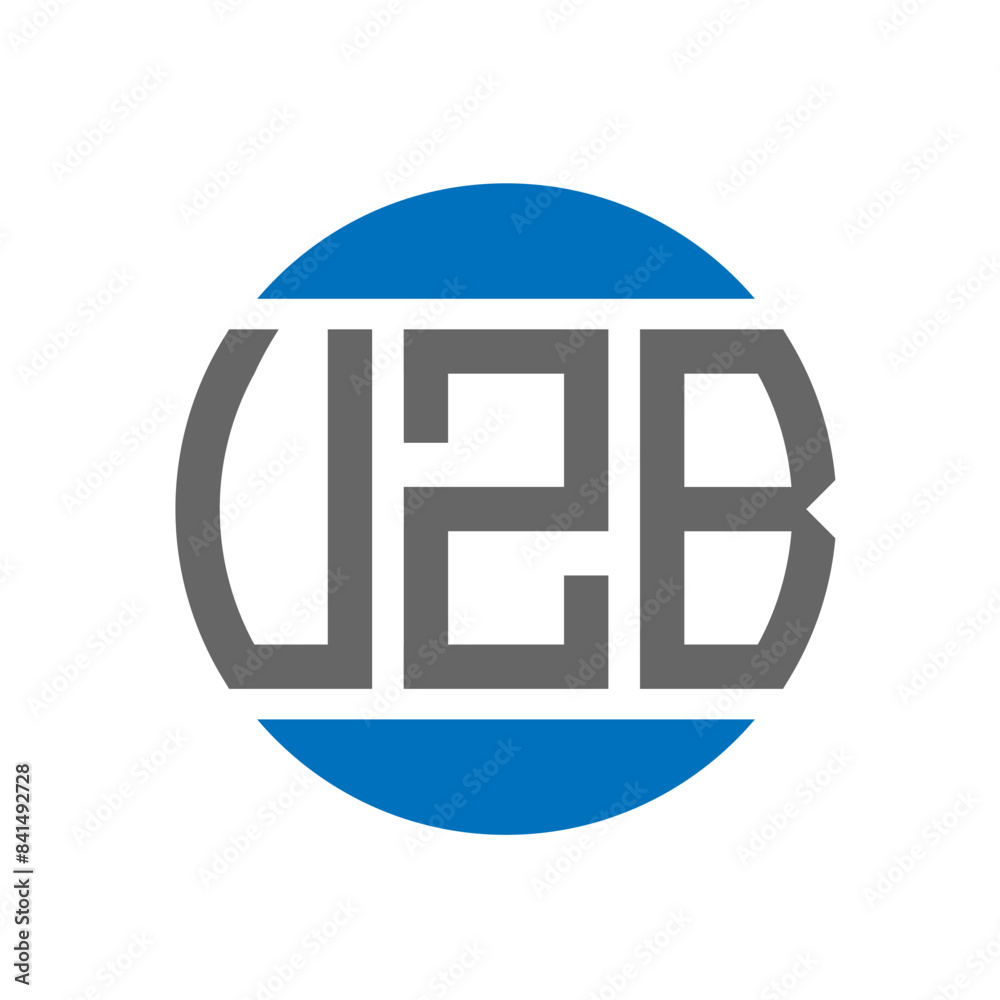 UZB letter logo design on white background. UZB creative initials circle logo concept. UZB letter design. UZB letter logo design on white background. UZB creative initials circle logo concept. UZB letter design.