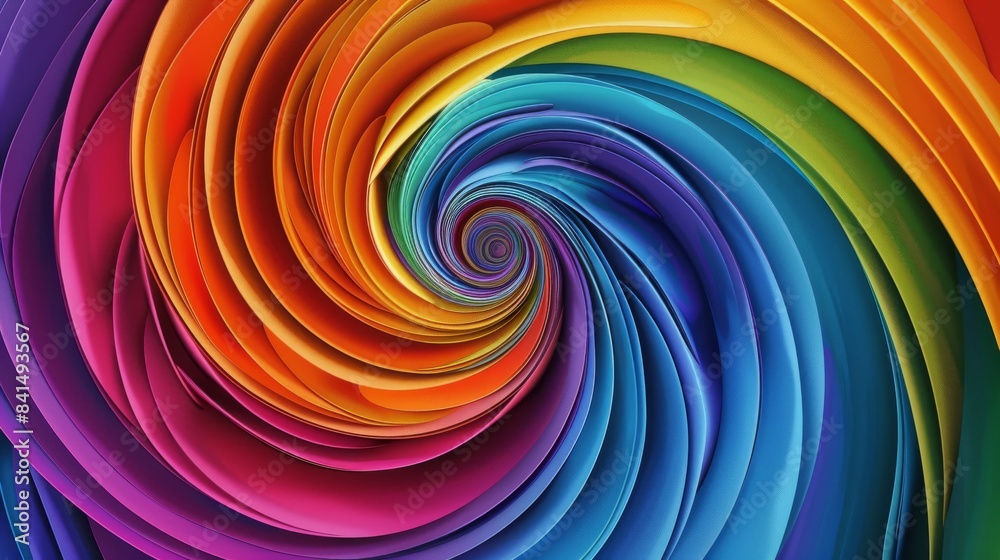 Abstract swirl of vibrant rainbow colors creating a hypnotic and mesmerizing pattern. Abstract swirl of vibrant rainbow colors creating a hypnotic and mesmerizing pattern.