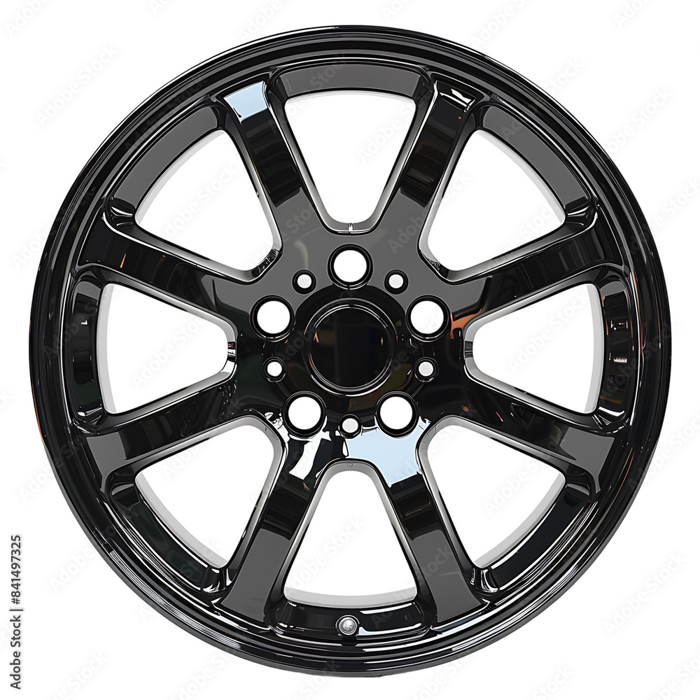 Obraz premium desighning car wheel alloy rim isolated on white background 