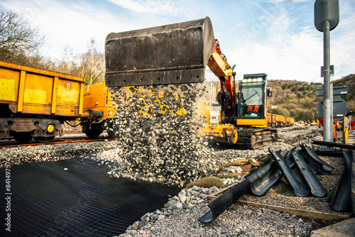 Wallpaper Mural construction of a new railway, construction site Torontodigital.ca