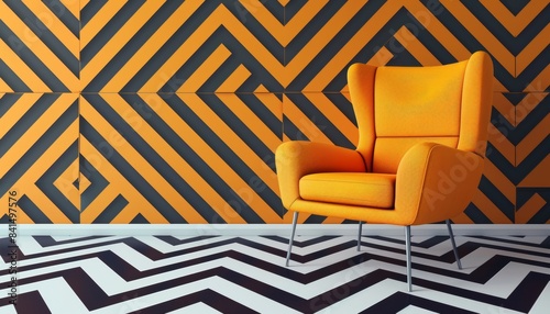 A comfortable leather sofa creates a stylish lounging area in a contemporary living room