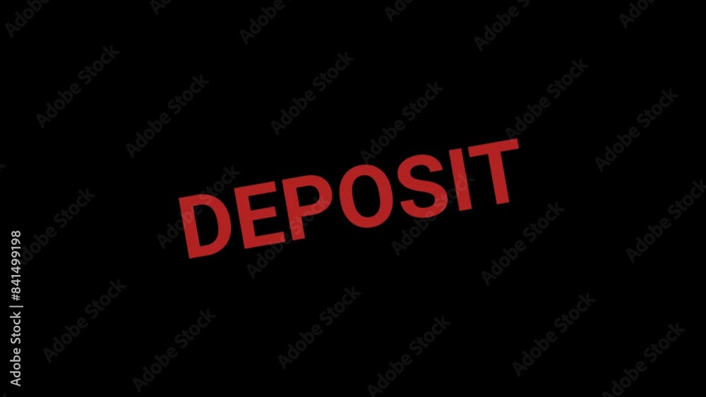 Deposit Stamp Effect Text Animation Deposit Stamp Effect Text Animation