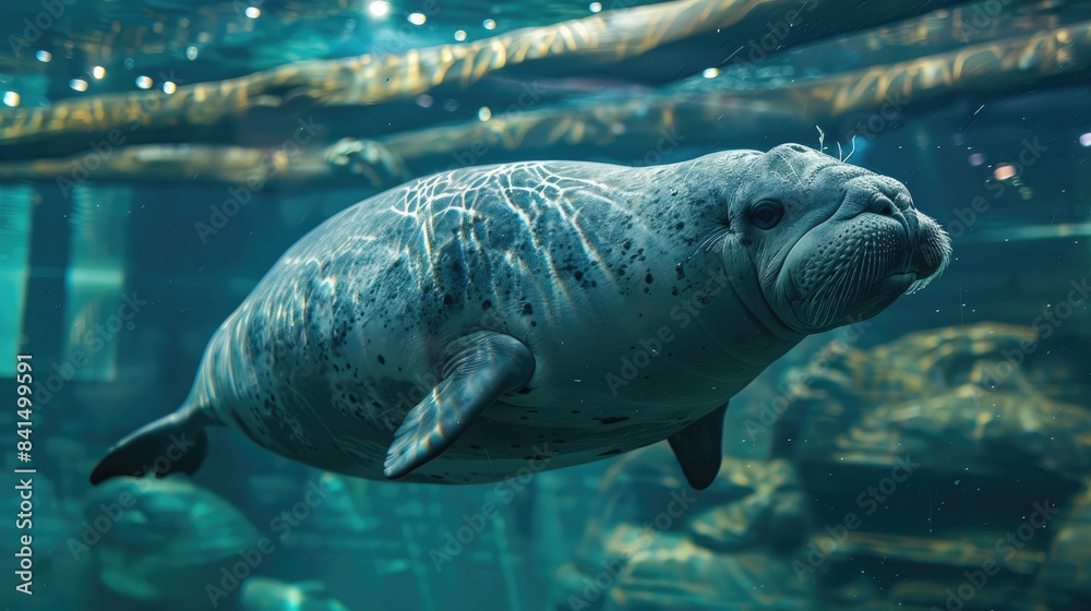 Fototapeta premium Intelligent aquatic mammal