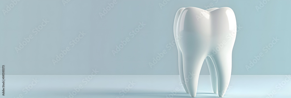 3d healthy white tooth against a monochrome background 3d healthy white tooth against a monochrome background