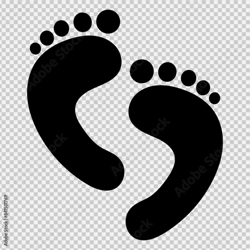 Set of human footprints icons. Family feet prints. footprint icons. foot print vector illustration set . Father mother and child steps. Man woman and baby walk symbol. eps 10