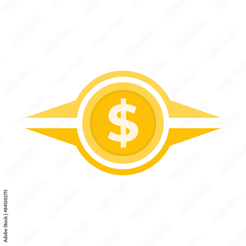 Money bag flat vector icon or logo with dollar logo, for business icon, and payment