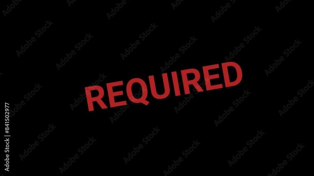 Required Stamp Effect Text Animation Required Stamp Effect Text Animation