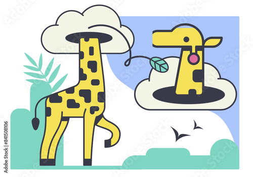 Giraffe in the Portal