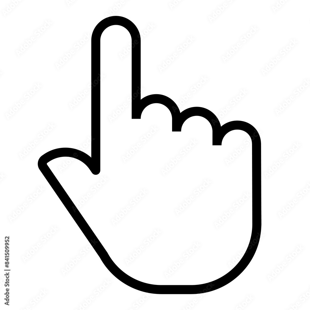 Pointing hand png icon sticker, line art illustration, transparent background Pointing hand png icon sticker, line art illustration, transparent background
