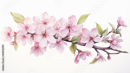 Fototapeta Naklejka Na Ścianę i Meble -  A pink flower branch with pink flowers