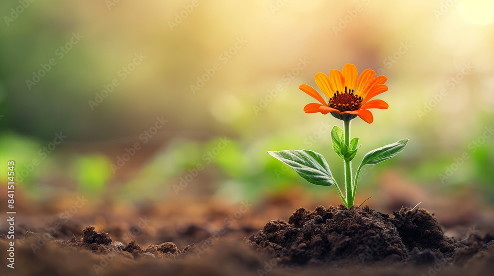 Beautiful Flower Growing in Dry Soil Symbolizing Resilience and Hope Amidst Harsh Conditions Beautiful Flower Growing in Dry Soil Symbolizing Resilience and Hope Amidst Harsh Conditions