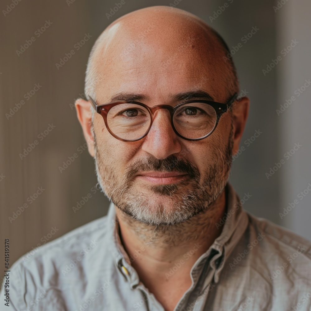 Man Wearing Glasses and Gray Shirt Man Wearing Glasses and Gray Shirt