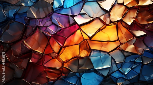 **Abstract mosaic glass, vibrant luminous colorfulImage #1 @BAN ME?