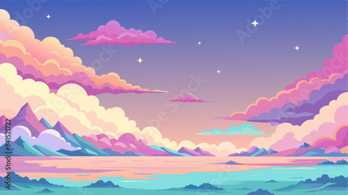Pastel color of sky background. Illustration graphic design © Katerina