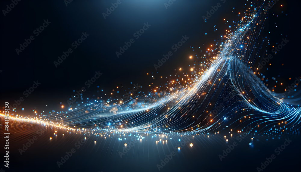 futuristic glowing waves. The waves are made up of vibrant, multicolored lines and dots, creating a mesmerizing pattern. futuristic glowing waves. The waves are made up of vibrant, multicolored lines and dots, creating a mesmerizing pattern.