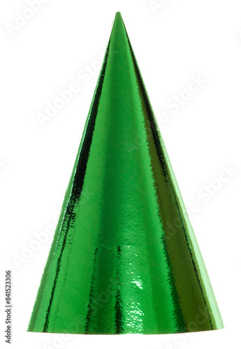 green cone birthday party hat