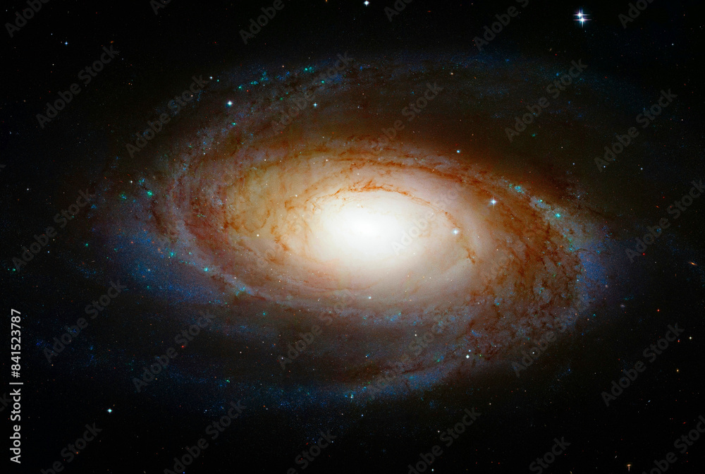Grand Design Spiral Galaxy M81. Digital enhancement of an image by NASA Grand Design Spiral Galaxy M81. Digital enhancement of an image by NASA