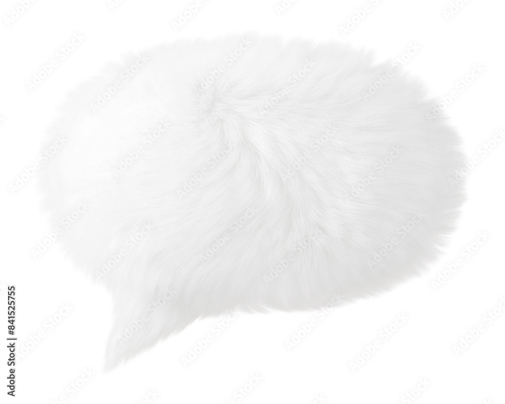 White speech bubble png fluffy 3D shape, transparent background White speech bubble png fluffy 3D shape, transparent background
