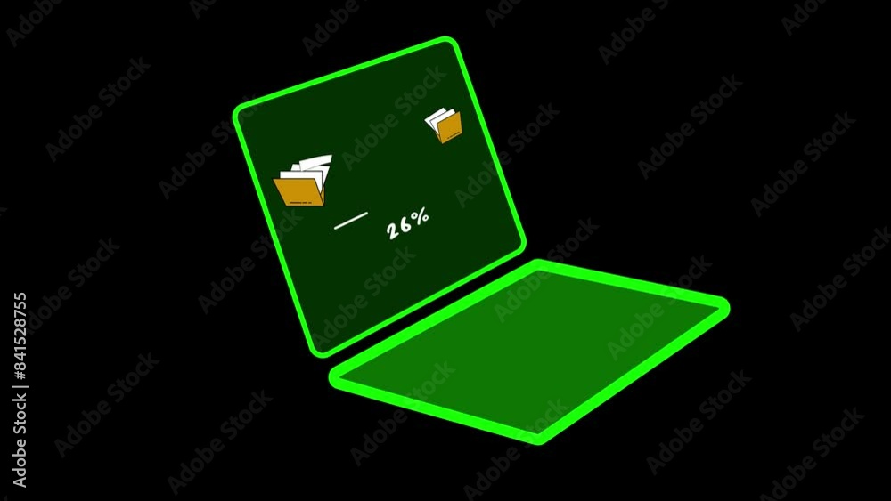 custom made wallpaper toronto digitalFile transfer, data moving, copying, processing animation with laptop icon animated