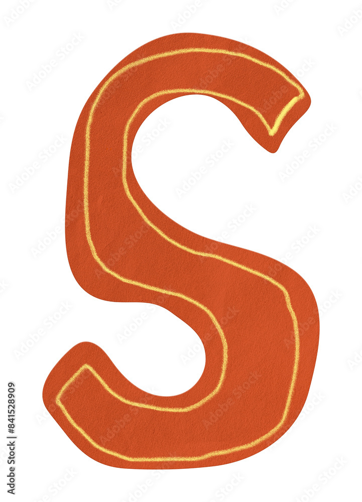 Letter S png cute paper cut alphabet, transparent background Letter S png cute paper cut alphabet, transparent background