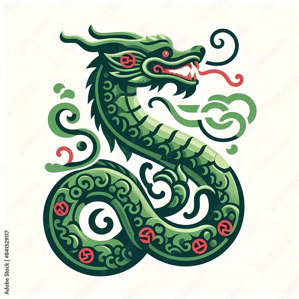 Symbol of the chinese year 2025 - green wooden snake.Celebrating 2025. Symbol of the chinese year 2025 - green wooden snake.Celebrating 2025.