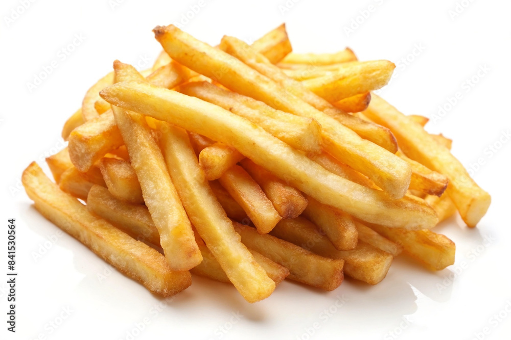 delicious french fries on white background delicious french fries on white background