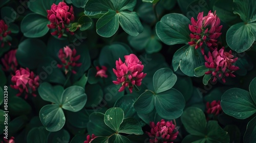 Blooming Trifolium lappaceum Plant photo