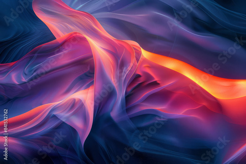 Abstract visuals with dynamic forms that seem to pulse with energy and movement,