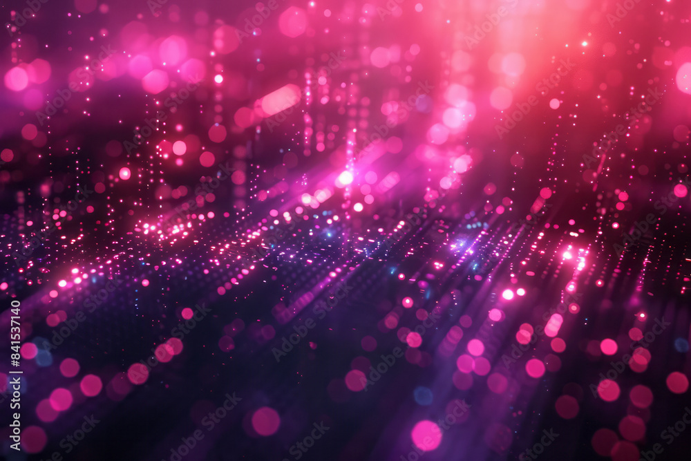 Fototapeta premium Abstract pixel glow designs highlighting modern digital typography,