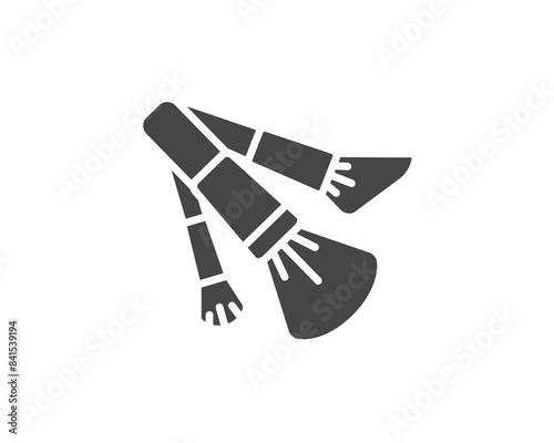 Makeup and cosmetics. Set vector graphic black icons of beauty brushes for face, powder, blush, eyeshadow.