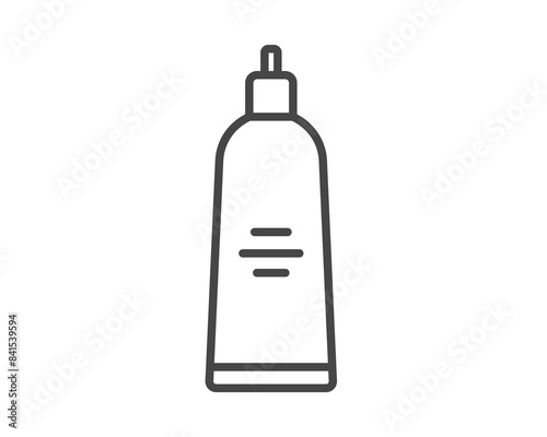 Vector icons of beauty, cosmetics and care. Bottle, jar, shower gel, face cream, body lotion, spray, ointment, paste.