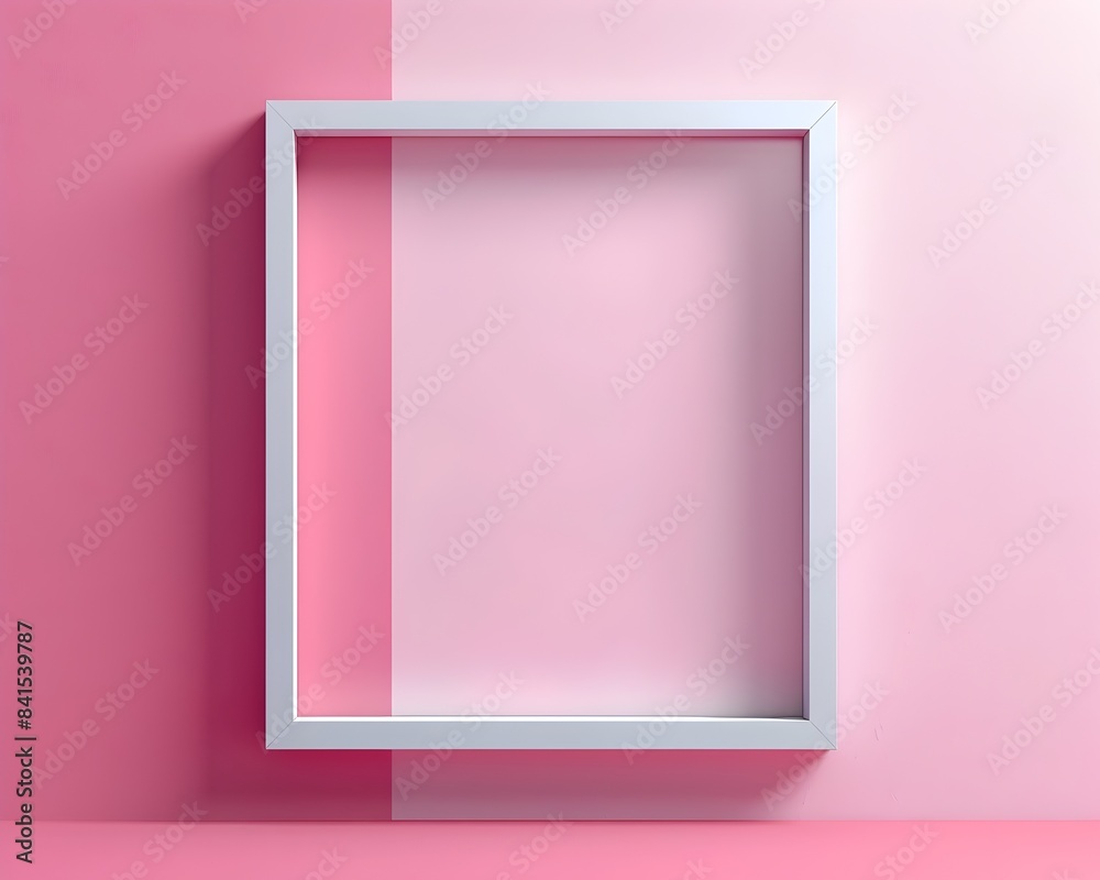 Minimalist White Frame with Clean Lines Against Pastel Gradient Background Minimalist White Frame with Clean Lines Against Pastel Gradient Background