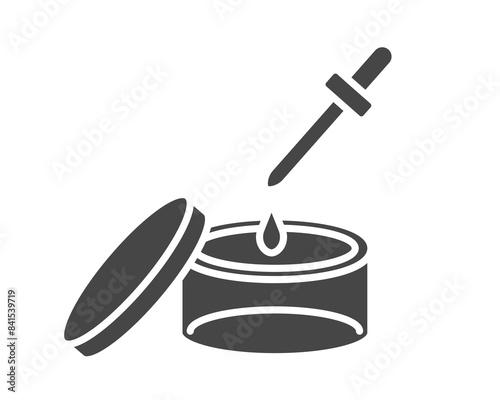 Vector black icons of beauty, cosmetics and care. Bottle, jar, shower gel, face cream, body lotion, spray, ointment, paste.