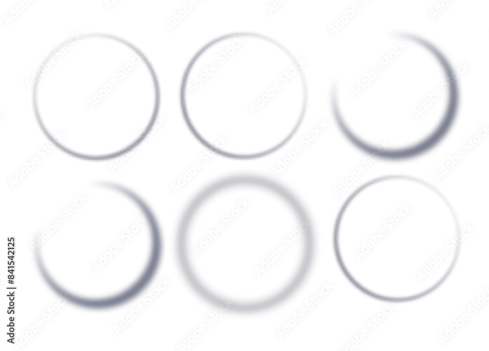 Realistic round shadow with soft edges. Gray round shadows isolated on transparent background. Realistic round shadow with soft edges. Gray round shadows isolated on transparent background.