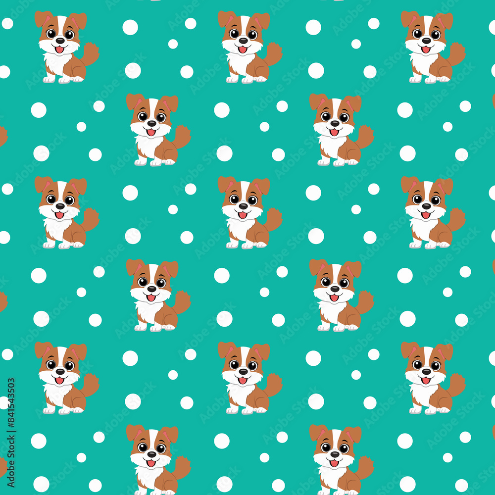 dog pattern on a colored background