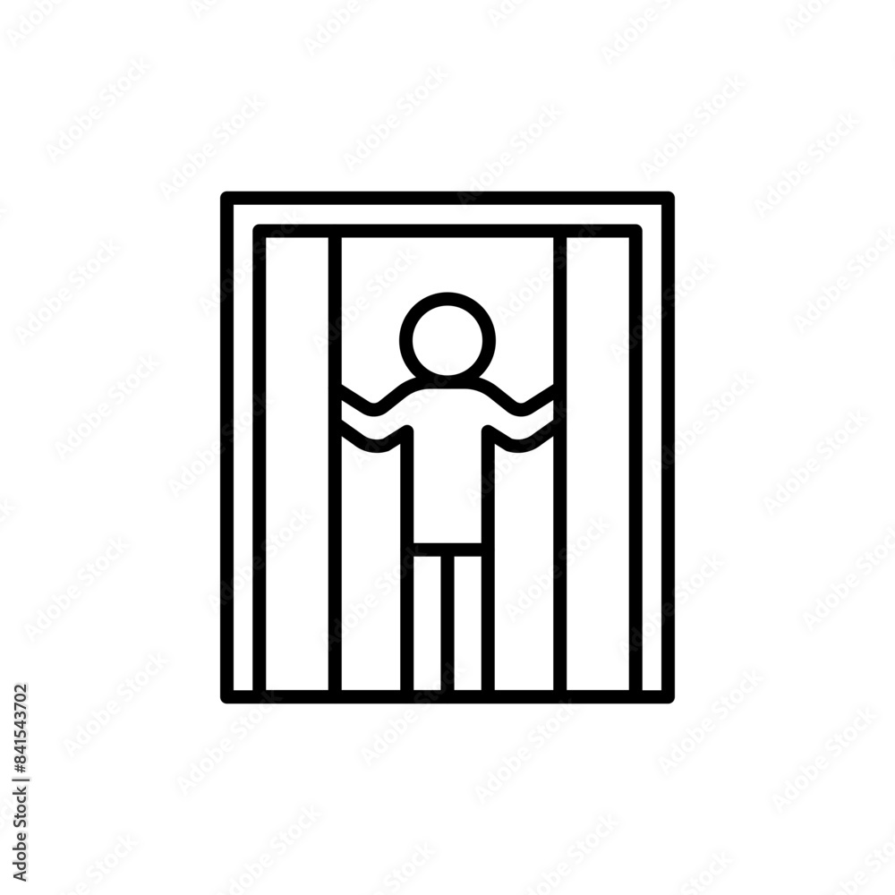 Open Elevator outline icons, minimalist vector illustration ,simple transparent graphic element .Isolated on white background Open Elevator outline icons, minimalist vector illustration ,simple transparent graphic element .Isolated on white background